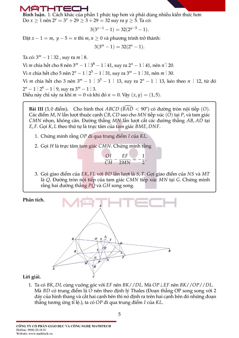 Đáp án môn Toán vòng 2 thi vào lớp 10 Trường THPT chuyên KHTN năm 2021 ảnh 7