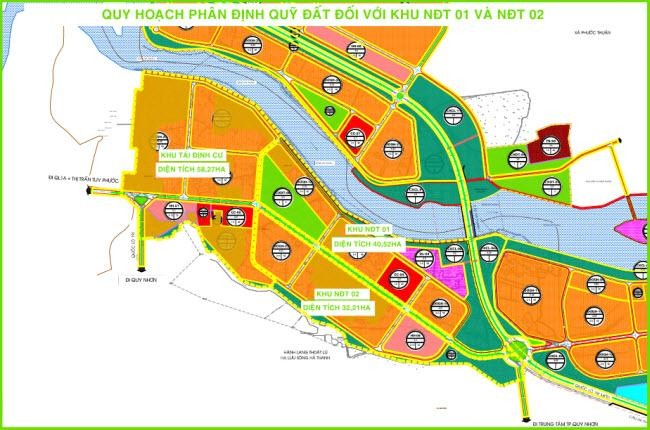 Ranh giới khu NĐT thực hiện 2 dự án (Nguồn: binhdinhinvest.gov.vn)
