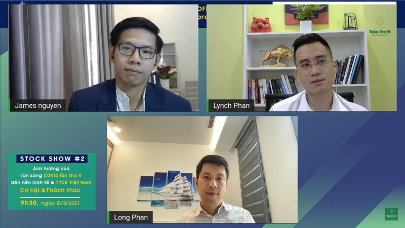 Buổi tọa đàm “Ảnh hưởng của làn sóng Covid-19 lần thứ tư đến nền kinh tế &amp; TTCK Việt Nam” (Ảnh chụp màn hình)