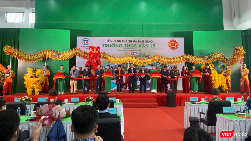 Lễ khánh thành và bàn giao Trường THCS Văn Lý tại Hà Nam của Trungnam Group