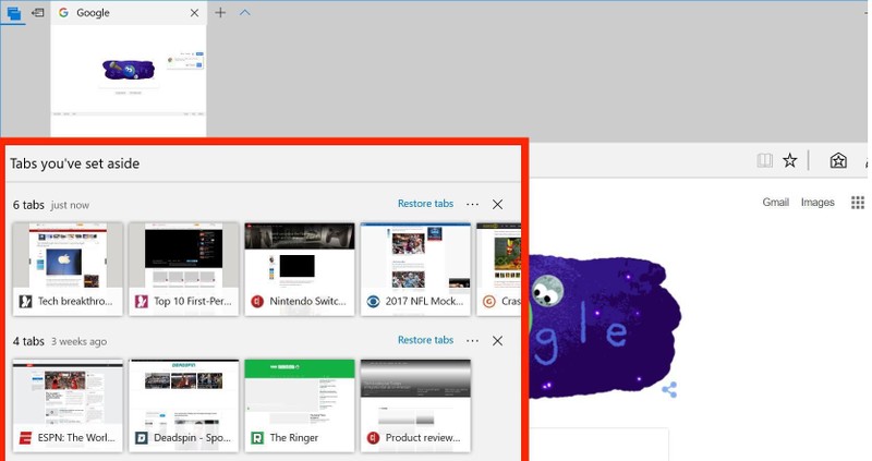 Lưu tab vào các bộ sưu tập - ảnh bởi Matt Elliott/CNET