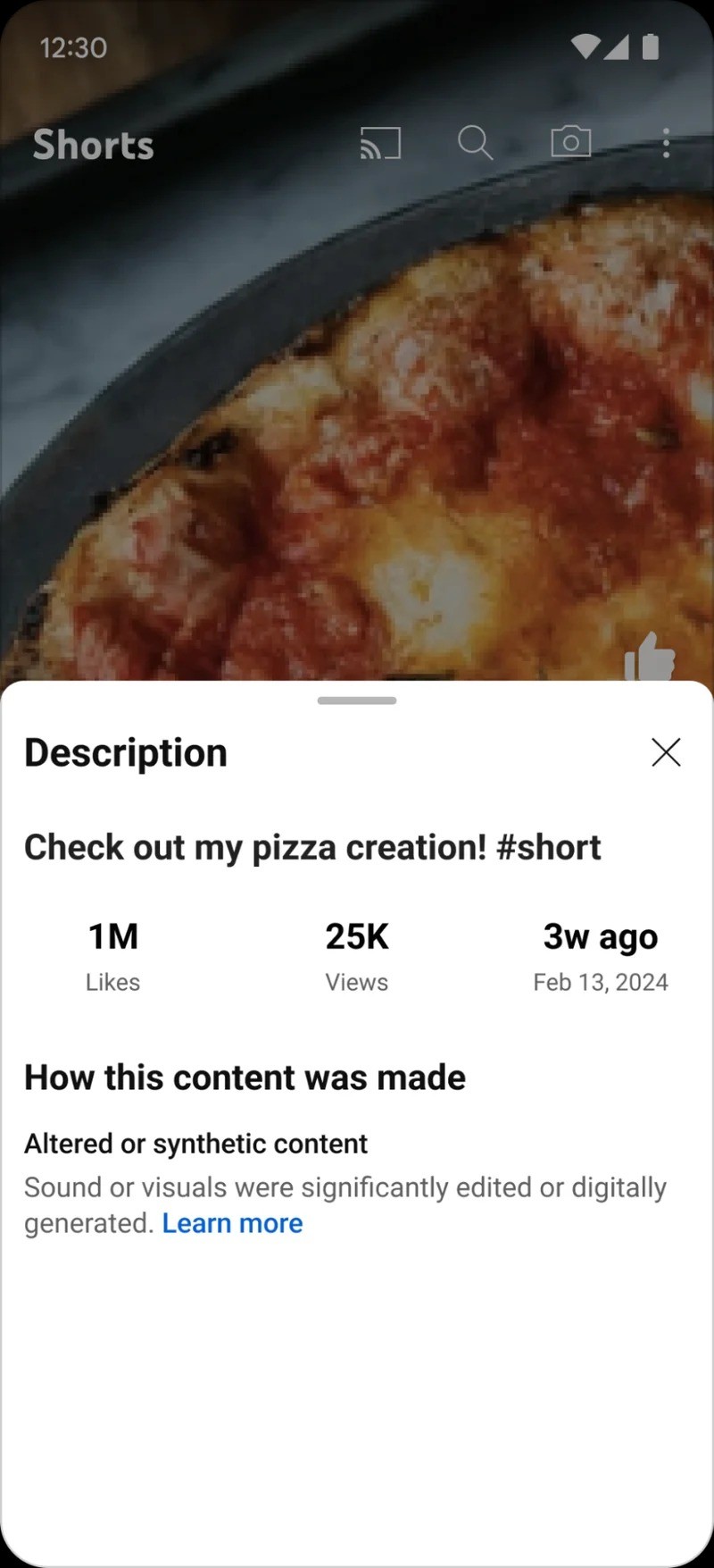 hiển thị nhãn trên phần mô tả