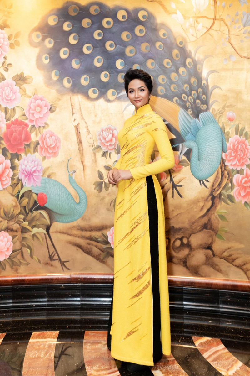 Hoa hậu đẹp lộng lẫy với chiếc áo dài pha trộn cả cách tân lẫn hoài cổ