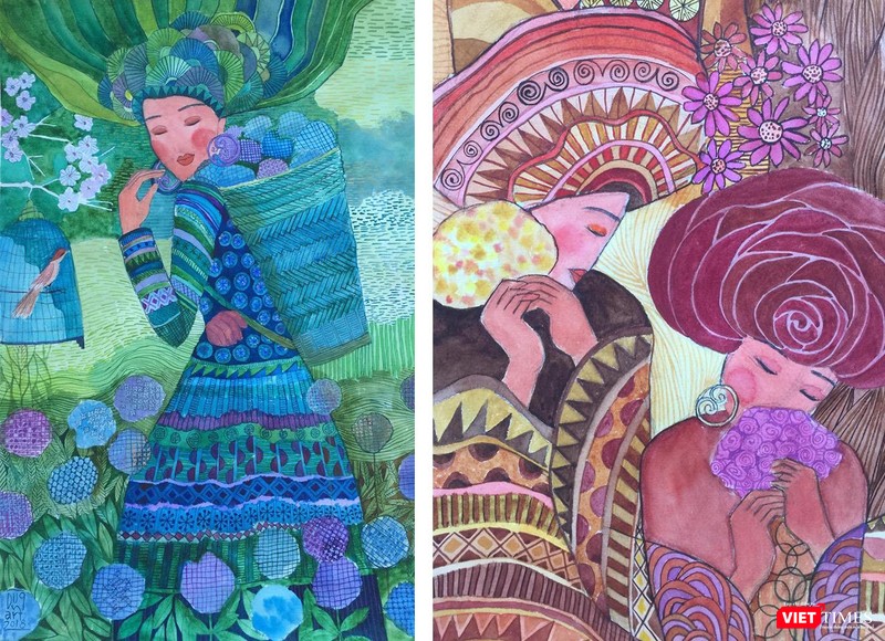 Các bức tranh gốc của họa sĩ Hà Hùng Dũng bị sao chép