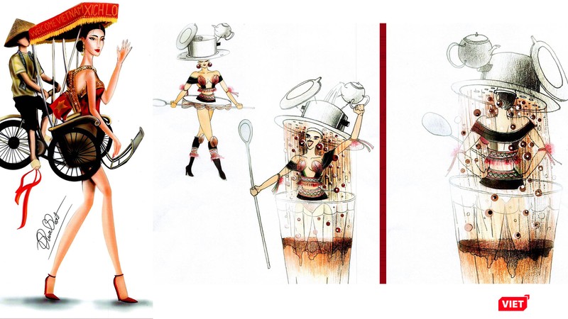 Cà phê sữa đá, xích lô, chuyện cổ sẽ vào trang phục Hoàng Thùy