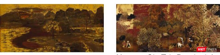 Bức bên trái quá mờ nhạt, bị đánh giá chỉ xứng tầm học trò so với bức bên phải cũng đề tên Nguyễn Gia Trí, đã được đấu giá hồi năm 2017 Bức bên trái quá mờ nhạt, bị đánh giá chỉ xứng tầm học trò so với bức bên phải cũng đề tên Nguyễn Gia Trí, đã được đấu giá hồi năm 2017