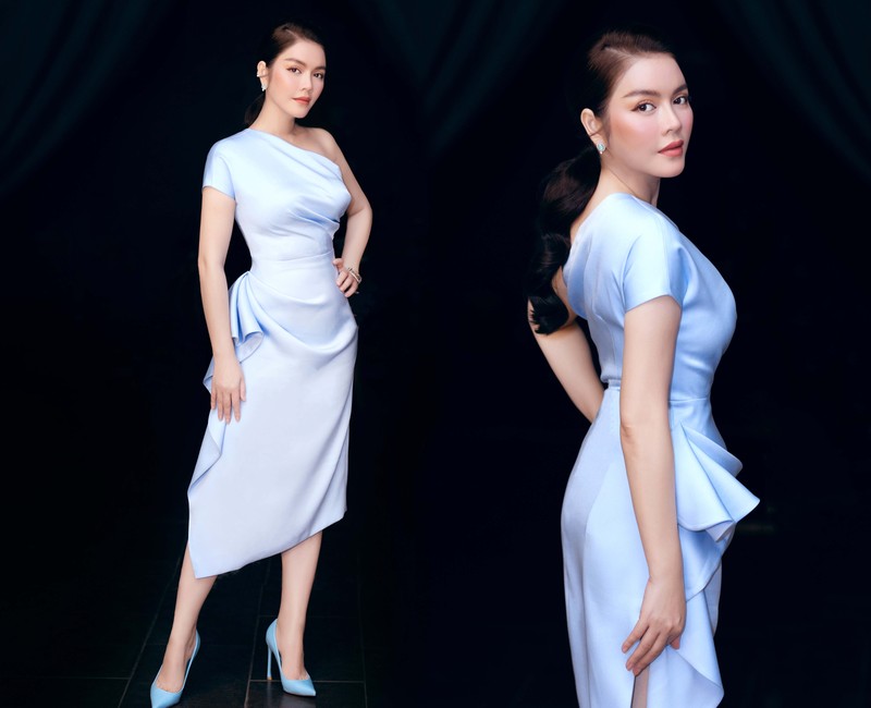 Lãnh sự danh dự Rumani chọn đầm ôm body khoe đường cong