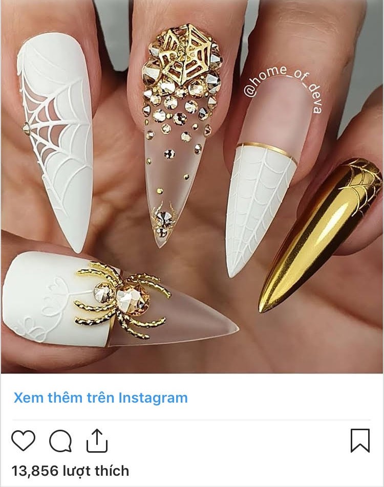 Những kiểu vẽ móng độc đáo mùa Halloween thường thu lượt like "khủng" khi post lên Instagram