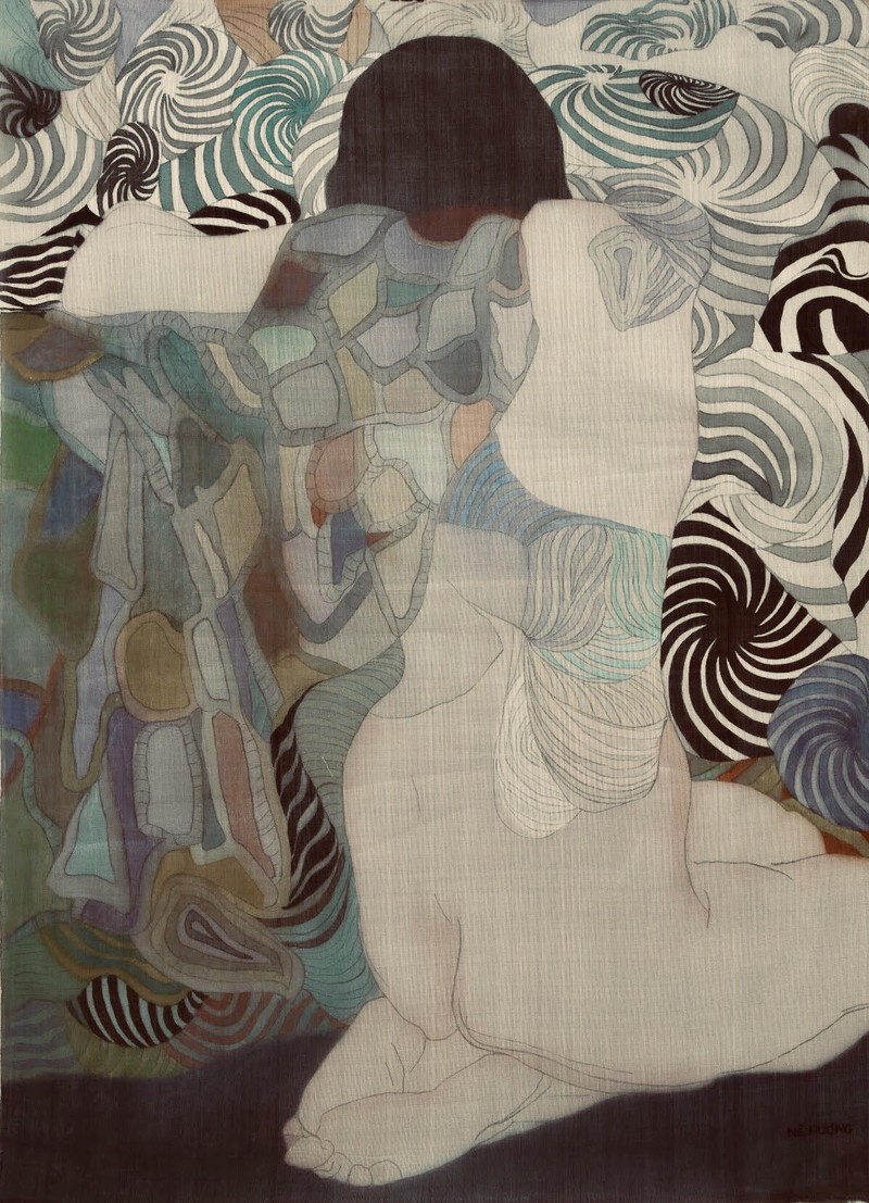 Tranh lụa của họa sĩ Nguyễn Thu Hương Tranh lụa của họa sĩ Nguyễn Thu Hương