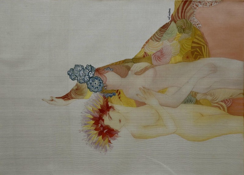 Vẻ đẹp nữ tính trong tranh lụa của họa sĩ Nguyễn Thu Hương Tranh lụa của họa sĩ Nguyễn Thu Hương