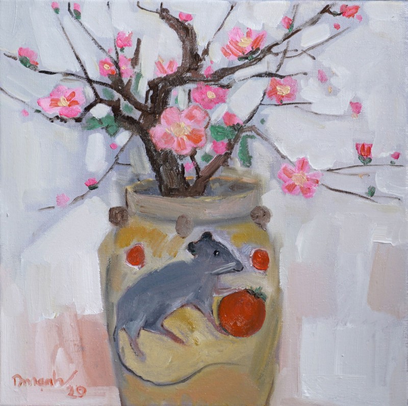 Tranh xuân của họa sĩ Lâm Đức Mạnh 