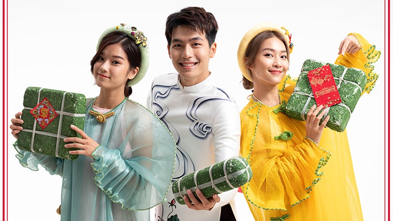 Khả Ngân, Quốc Anh, Hoàng Yến Chibi đẹp lộng lẫy chúc Tết khán giả