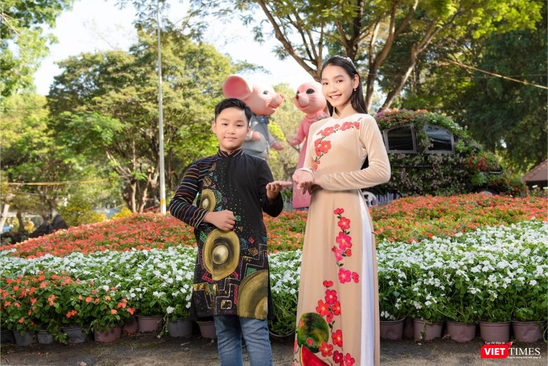 Mẫu nhí, Á quân Đại sứ áo dài Việt Nam bảng Thiếu nhi Lê Gia Huy, Minh Anh