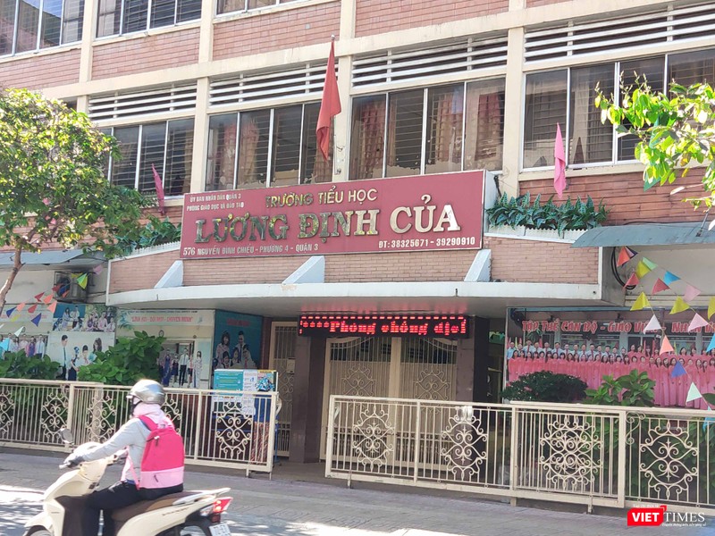 Trường tiểu học Lương Định Của (Quận 3) và tất cả các trường đã cho học sinh nghỉ học theo chỉ đạo từ UBND 