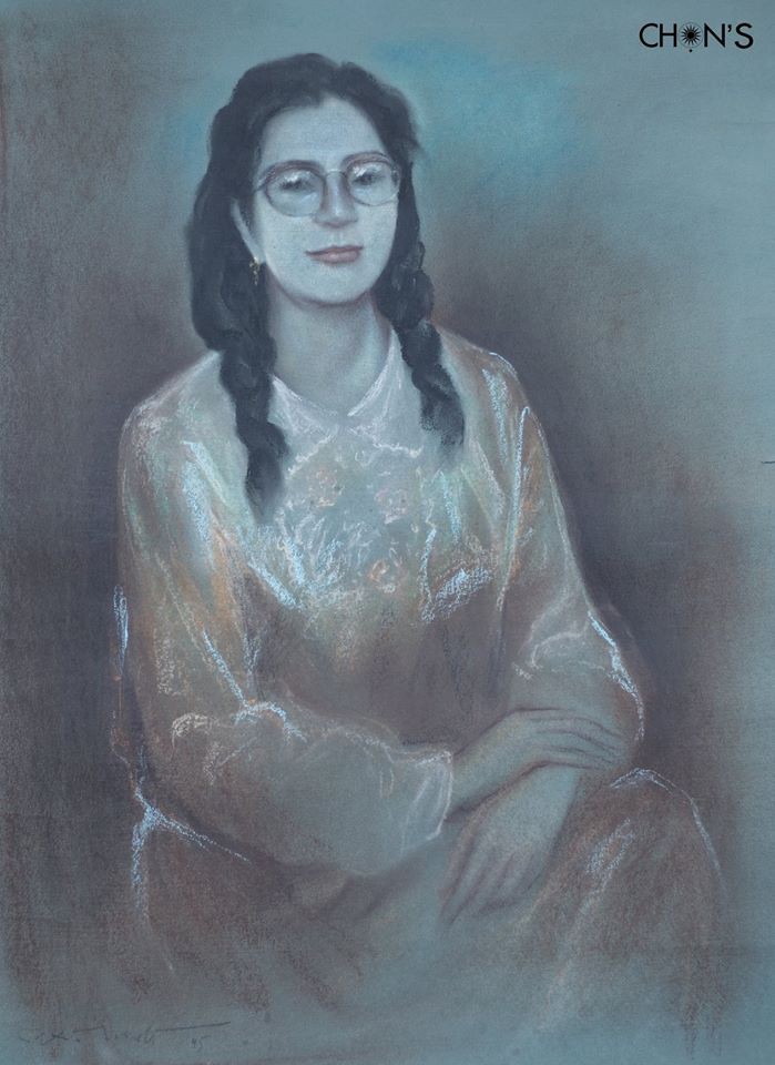 “Hoàng Lan” - Phấn màu (74 x 52,5), năm sáng tác: 1995, Họa sĩ Mai Long