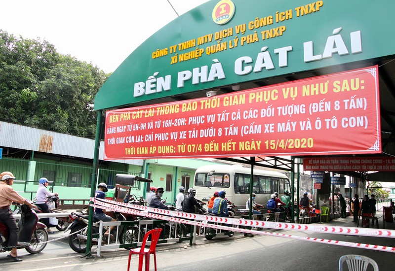 Phà Cát Lái thay đổi thời gian phục vụ từ 7/4 đến hết 15/4 (Ảnh: Khả Hòa)