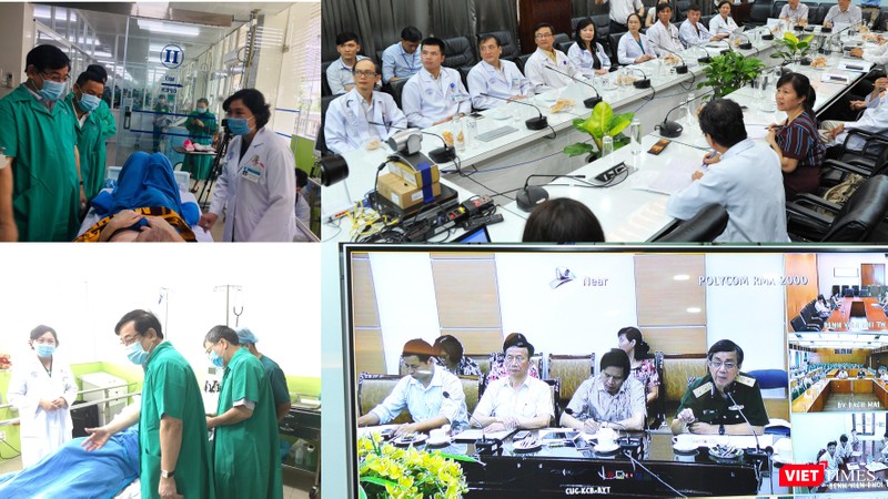 Cuộc hội chẩn online quy mô toàn quốc cuối cùng cho Bệnh nhân 91 trước khi về Anh (Ảnh: Hòa Bình ghép) 