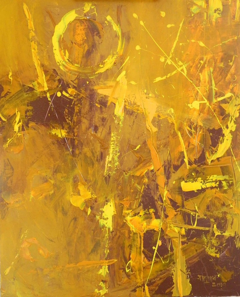 XUÂN VÔ TẬN. HS Trần Vĩnh Thịnh. CL: Acrylic trên canvas KT: 90 x 110cm. Năm: 2019