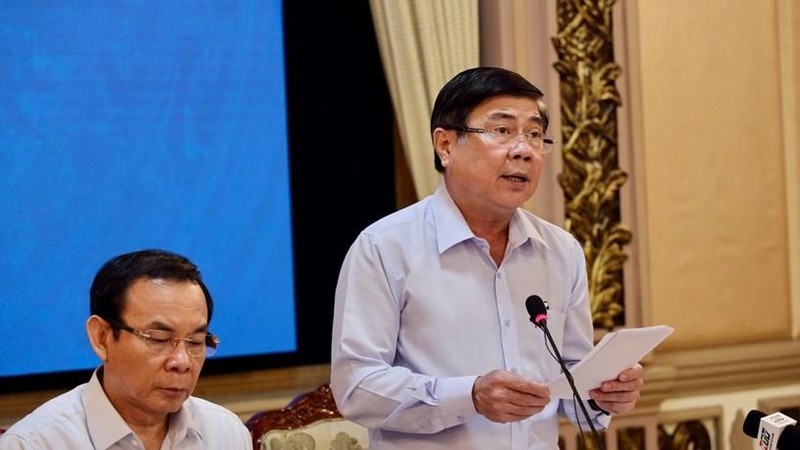 Ông Nguyễn Thành Phong, Chủ tịch UBND TP.HCM nhấn mạnh cần tăng cường công tác phòng, chống dịch bệnh COVID-19 (Ảnh: TTBC)