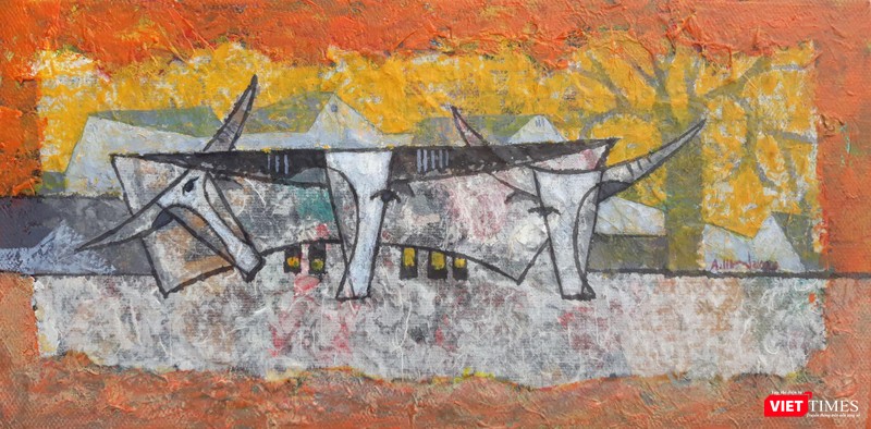 Tranh của hoạ sĩ Nguyễn Minh (Phố) - Ảnh: HSCC