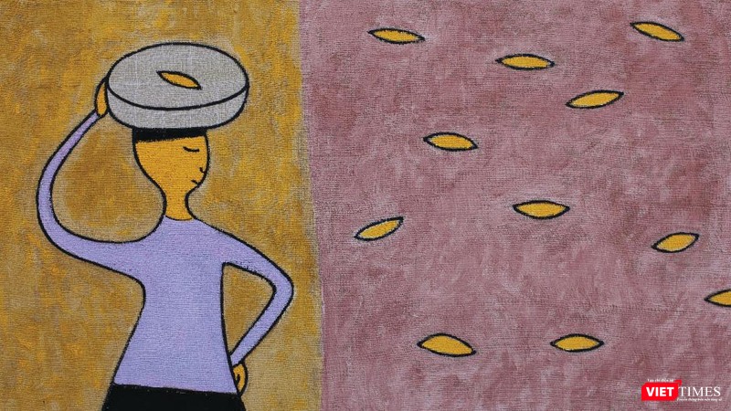 Tập thơ Ô Mai, Tranh sáng tác năm 2020 của hoạ sĩ Lê Thiết Cương (Ảnh: HSCC) 