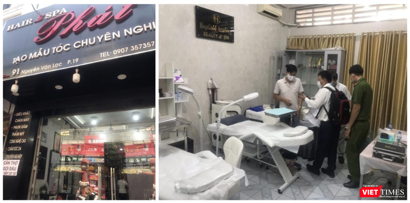 Lực lượng chức năng kiểm tra cơ sở “Hair &amp; Spa Phát, tạo mẫu tóc chuyên nghiệp” quận Bình Thạnh
