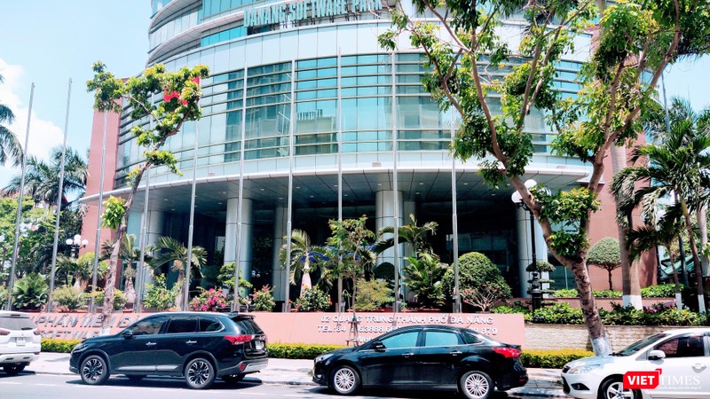 Toà nhà Công viên Phần mềm (số 2 Quang Trung, quận Hải Châu, Đà Nẵng) nơi sẽ diễn ra buổi họp báo sáng mai 6/4 (Ảnh: Hoà Bình)