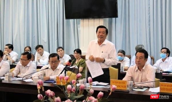 Phó Bí thư tỉnh uỷ Bùi Văn Nghiêm tại buổi làm việc với Bộ Y tế