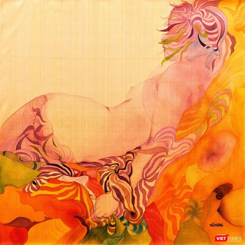 Tranh lụa của hoạ sĩ Nguyễn Thu Hương