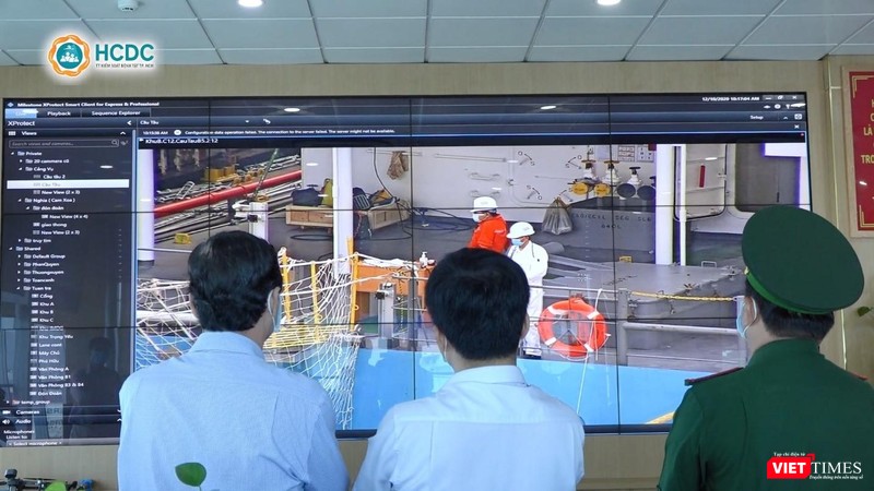 CDC TP.HCM Kiểm soát quy trình chống dịch tại các cảng hàng hải - Ảnh: CDC