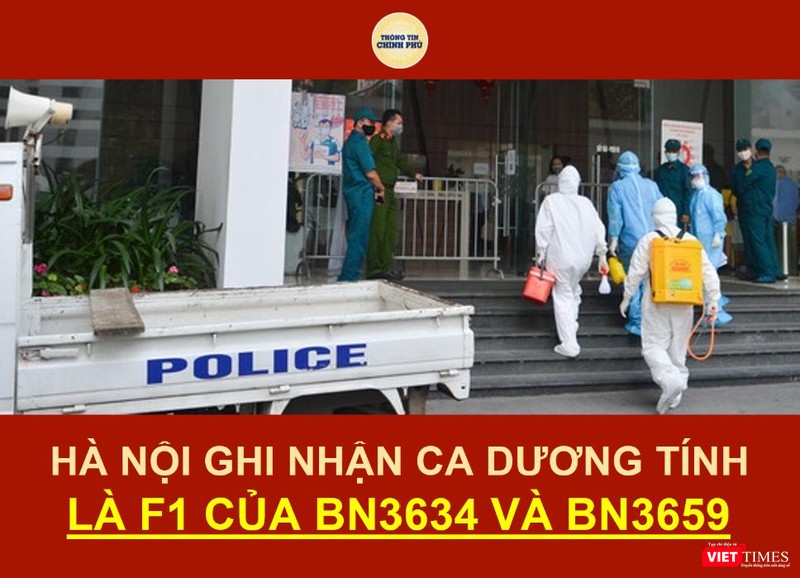 Hà Nội ghi nhận một số ca dương tính là F1 của BN 3634 - Ảnh: Thông tin Chính phủ