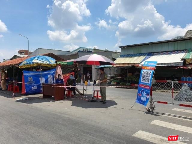 Khai báo y tế điện tử tại quận Gò Vấp - Ảnh: TTBC