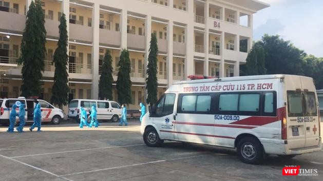 Bệnh viện Dã chiến số 1 vừa đi vào hoạt động, tiếp nhận điều trị bệnh nhân COVID-19 - Ảnh: SYT TP.HCM