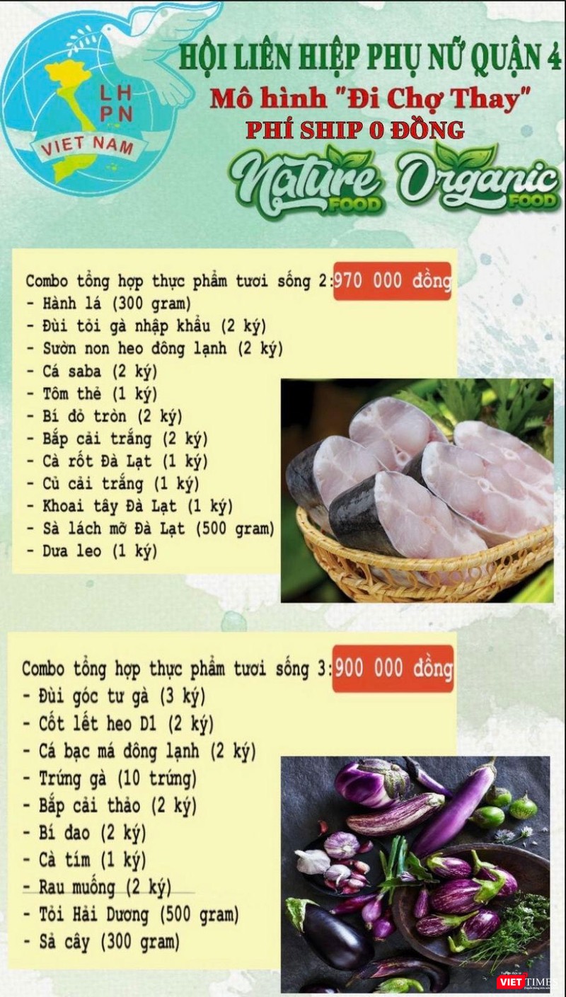 Hội Phụ nữ quận 4 (TP.HCM) đảm trách việc đi chợ hộ người dân