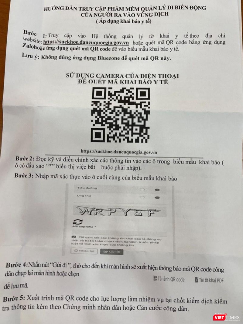 Hướng dẫn truy cập phần mềm quản lý di biến động của người ra vào vùng dịch (Áp dụng khai báo y tế)