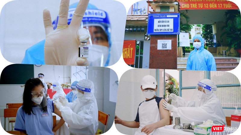 TP.HCM đã "thần tốc" tiêm chủng cho trẻ từ 12-17 tuổi. Ảnh: Hoà Bình
