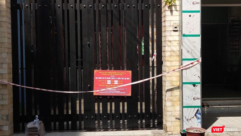 Địa điểm cách ly y tế, gia đình có F0 đang điều trị tại nhà. Ảnh: Hoà Bình