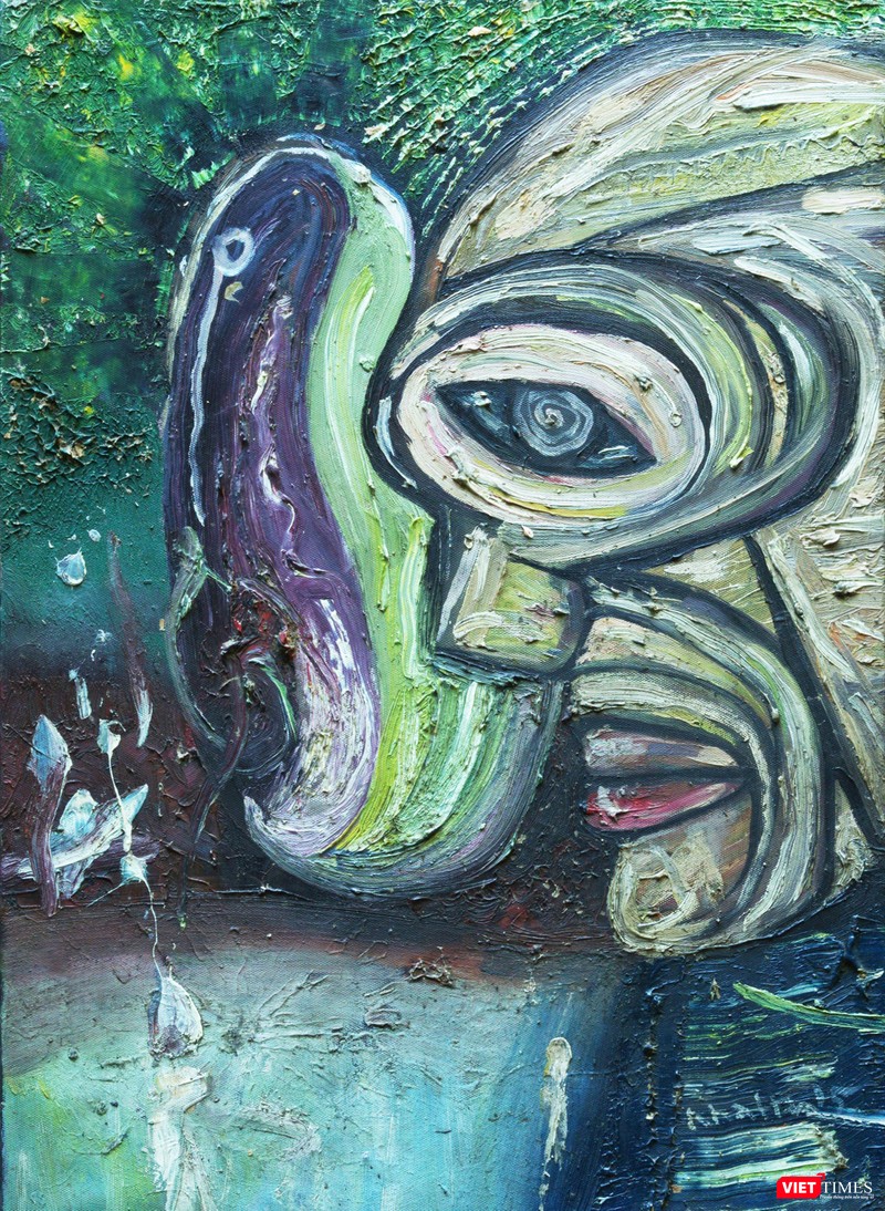 Rage | Cuồng nộ - Oil on canvas | Sơn dầu trên bố | 63 x 42 cm, 2015 Rage | Cuồng nộ - Oil on canvas | Sơn dầu trên bố | 63 x 42 cm, 2015