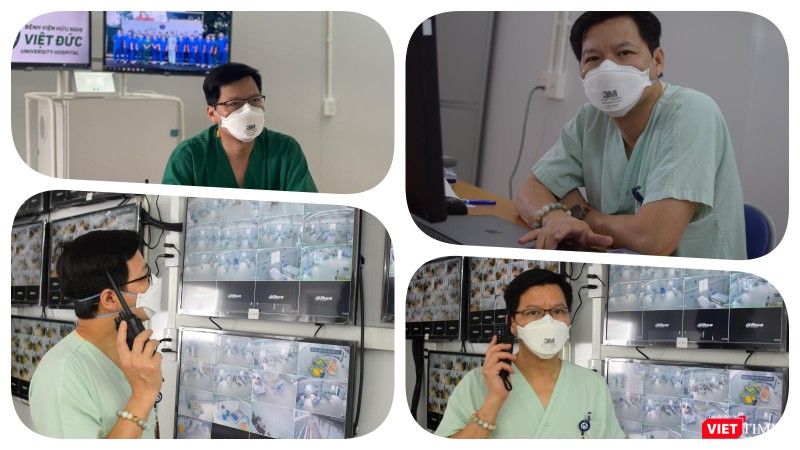 Bác sĩ Lưu Quang Thuỳ - Phó Giám đốc Trung tâm điều trị tích cực COVID-19 Việt Đức tại TP.HCM - sau thời gian dài hỗ trợ phía Nam đã trở về Hà Nội. Ảnh: Hoà Bình