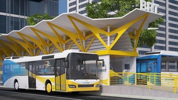 Phối cảnh mô hình tuyến xe buýt BRT số 1. (Ảnh: HCMC)