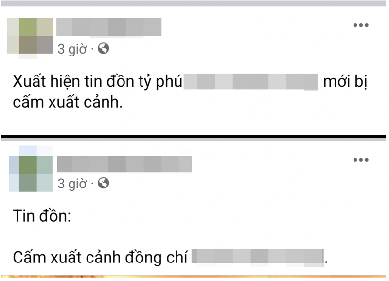 Bộ Công an bác tin đồn về một tỷ phú bị cấm xuất cảnh (Ảnh chụp màn hình)