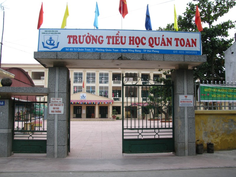 Trường Tiểu học Quán Toan (Hồng Bàng, Hải Phòng) nơi xảy ra vụ việc