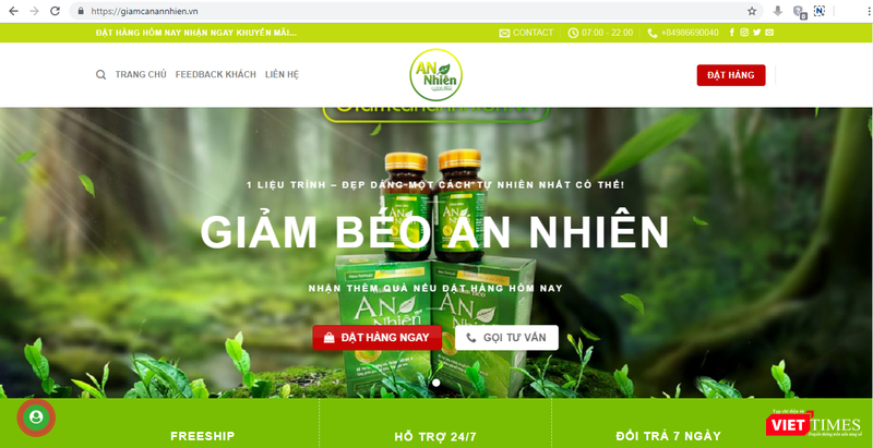 Một website quảng cáo thực phẩm chức năng gây hiểu nhầm bị Cục An toàn thực phẩm "tuýt còi".