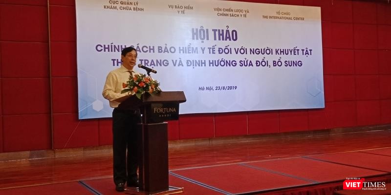 PGS.TS. Lương Ngọc Khuê - Cục trưởng Cục Quản lý Khám, chữa bệnh phát biểu tại sự kiện.