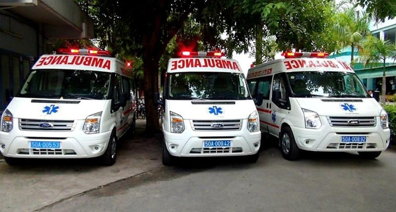 Những chiếc xe cấp cứu đang hoạt động tại TP Hồ Chí Minh. Những chiếc xe cấp cứu đang hoạt động tại TP Hồ Chí Minh.