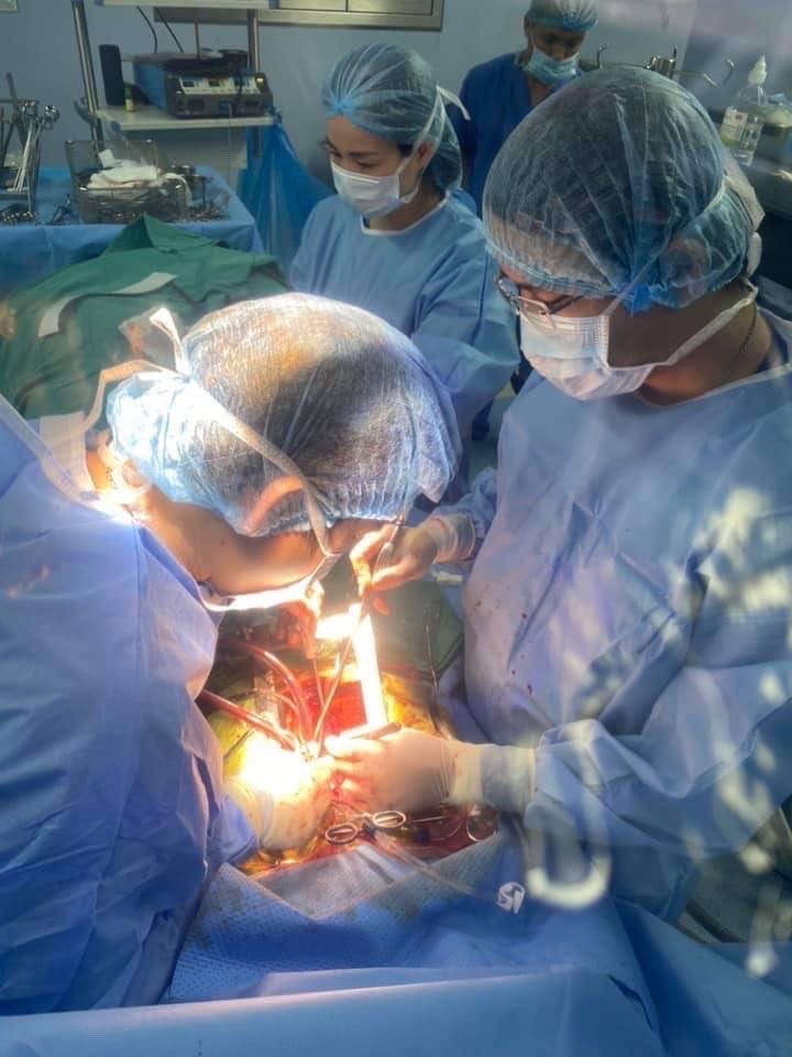Ca phẫu thuật tim tại Bệnh viện TWQĐ 108 (Ảnh: BVCC)
