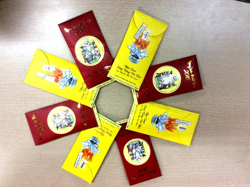 Hai loại thiệp cầu Ngũ Phúc thay lời chúc tốt đẹp nhất dịp Tết Bính Thân.