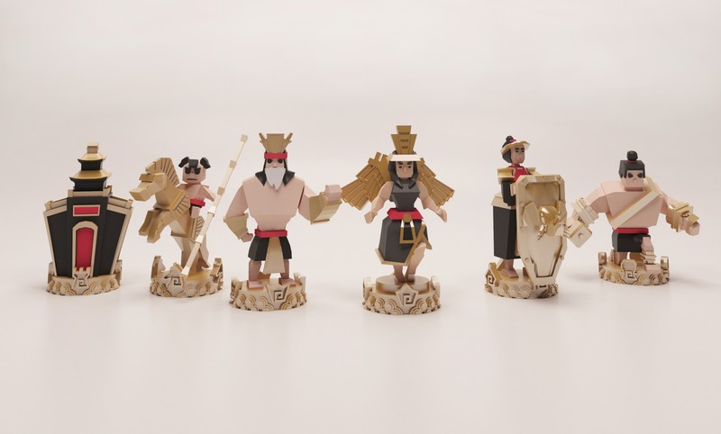 Để cho ra 6 mô hình các quân cờ trong bộ cờ vua in 3D 