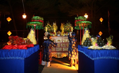 Lễ tế trời ở đàn Nam Giao. Ảnh: TTVH-Festival Huế 2016