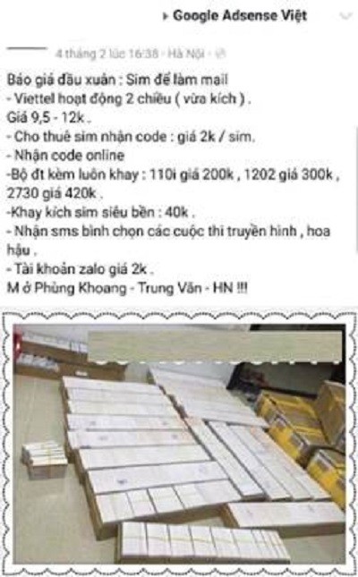 Việc mua bán SIM kích hoạt sẵn vẫn diễn ra công khai và khá dễ dàng